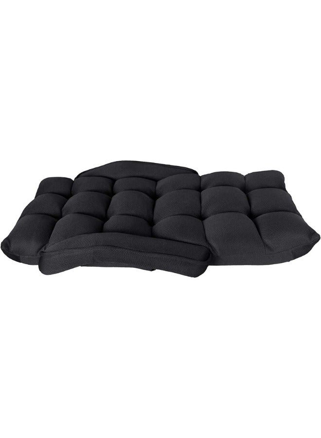 سمارت هوم كرسي أرضي فاخر قابل للطي مع مسند ذراع – كرسي استرخاء قماش مخمل ، مريح للاسترخاء والتخييم، دعامة ظهر مريحة، طي سهل للتخزين، مثالي لغرفة المعيشة والألعاب والرحلات، بحجم 60×54×54 سم، لون أٍسود - Image 2