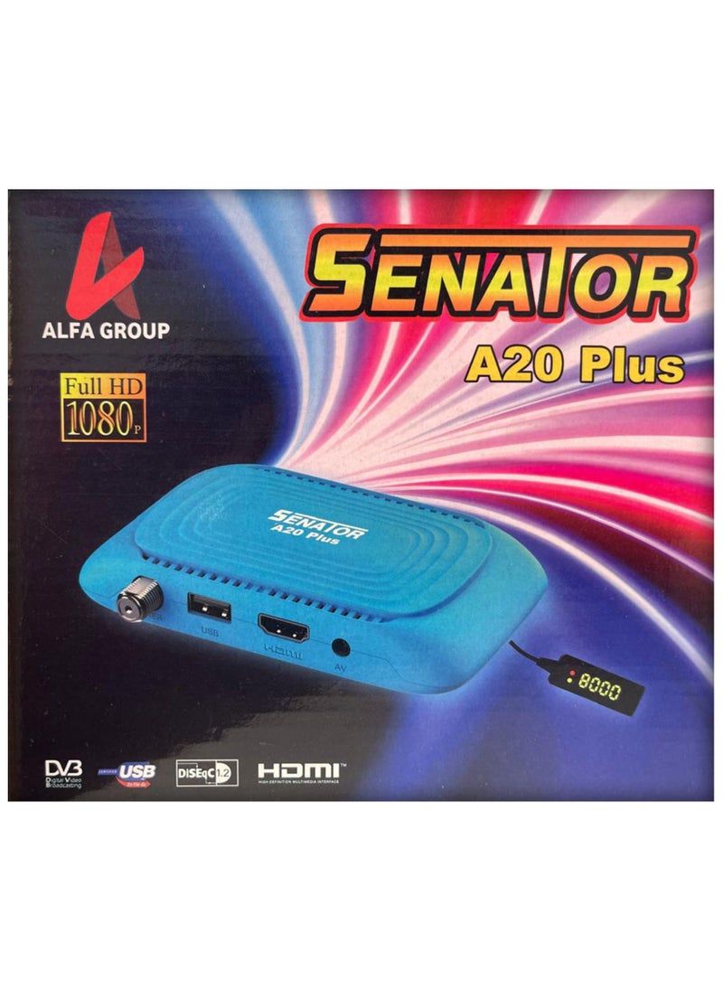 سيناتور - Senator A20 Plus Digital Satellite Receiver Mini FHD - Blue - Image 1