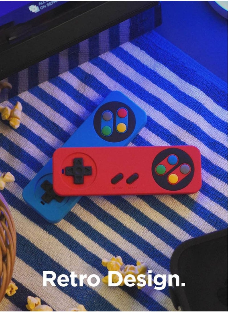 R4 Retro for Apple TV Siri Remote 1st Generation Apple TV Remote Case Cover Classic Controller Design with Lanyard - Red