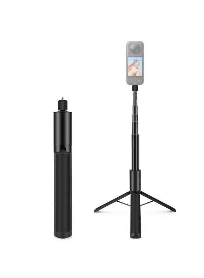 Daxiongmao Insta360X3/X4/X5 Invisible Selfie Stick Panoramic Sports Camera Universal Aluminum Alloy Extension Pole Tripod Cycling Pole (122cm) - Image 1