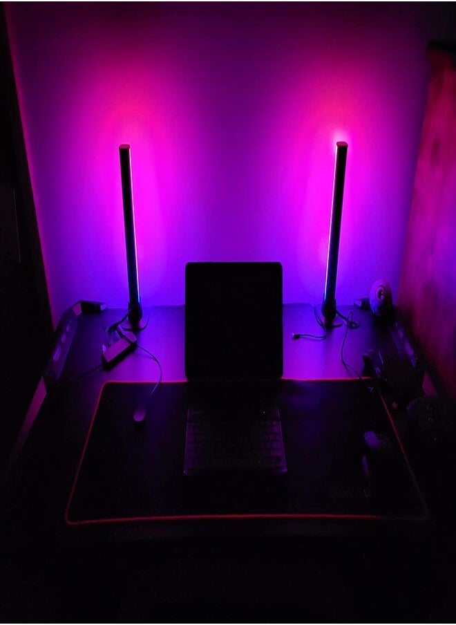 RGB Light Bar Ambient Lighting Flow Gaming Lights Bar RGB Led Lights For TV Backlight Mood Lighting With 18 Music Modes Smart Light Bar Bluetooth APP Controlled Led Light Bar For Room PC