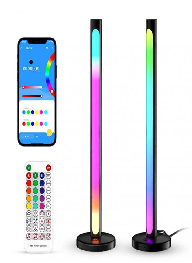 RGB Light Bar Ambient Lighting Flow Gaming Lights Bar RGB Led Lights For TV Backlight Mood Lighting With 18 Music Modes Smart Light Bar Bluetooth APP Controlled Led Light Bar For Room PC