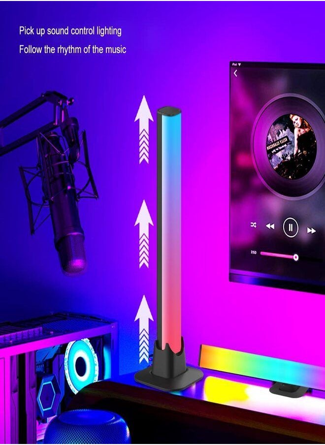 RGB Light Bar Ambient Lighting Flow Gaming Lights Bar RGB Led Lights For TV Backlight Mood Lighting With 18 Music Modes Smart Light Bar Bluetooth APP Controlled Led Light Bar For Room PC
