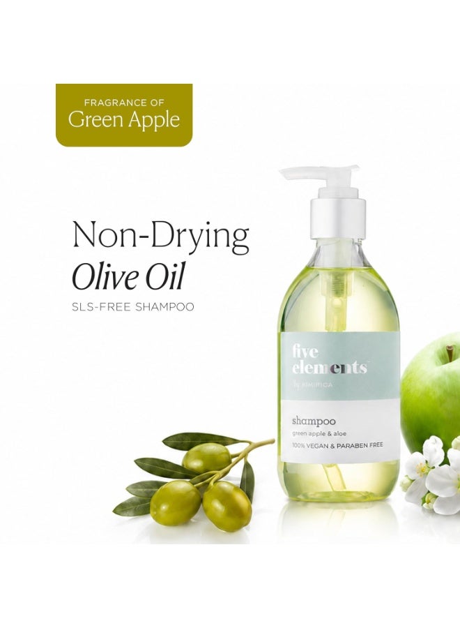 Kimirica Five Elements Green Apple & Aloe Shampoo made with Naturally Derived Extracts for Soft, Smooth, & All Hair Types, 100% Vegan, Paraben and SLS Free, 300ml - Image 4