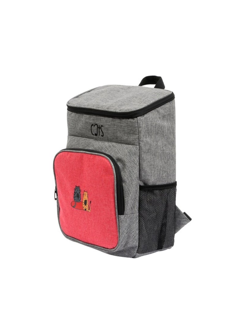 بيج ديزاين حقيبة ظهر معزولة من بيج ديزاين، صندوق غداء ناعم ومبرد، مقاوم للماء، متوسط ​​الحجم، حقيبة غداء معزولة، نقل الطعام الساخن والبارد، مثالية للمكتب، المدرسة، النزهة، استخدام التخييم، للرجال والنساء، 16 لتر - Image 3