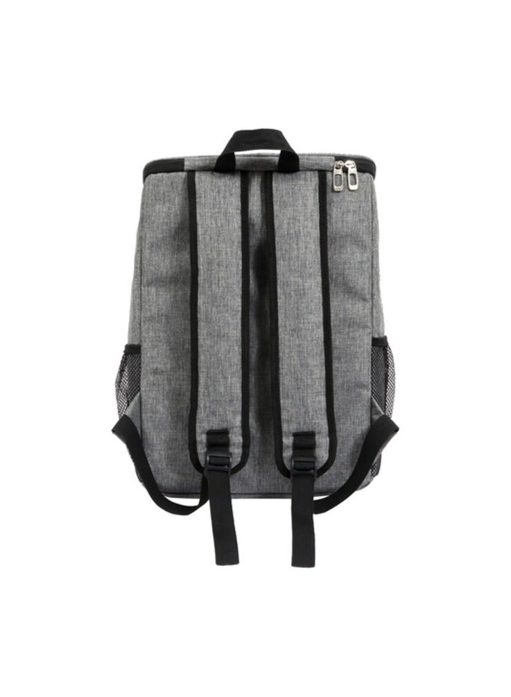 بيج ديزاين حقيبة ظهر معزولة من بيج ديزاين، صندوق غداء ناعم ومبرد، مقاوم للماء، متوسط ​​الحجم، حقيبة غداء معزولة، نقل الطعام الساخن والبارد، مثالية للمكتب، المدرسة، النزهة، استخدام التخييم، للرجال والنساء، 16 لتر - Image 4