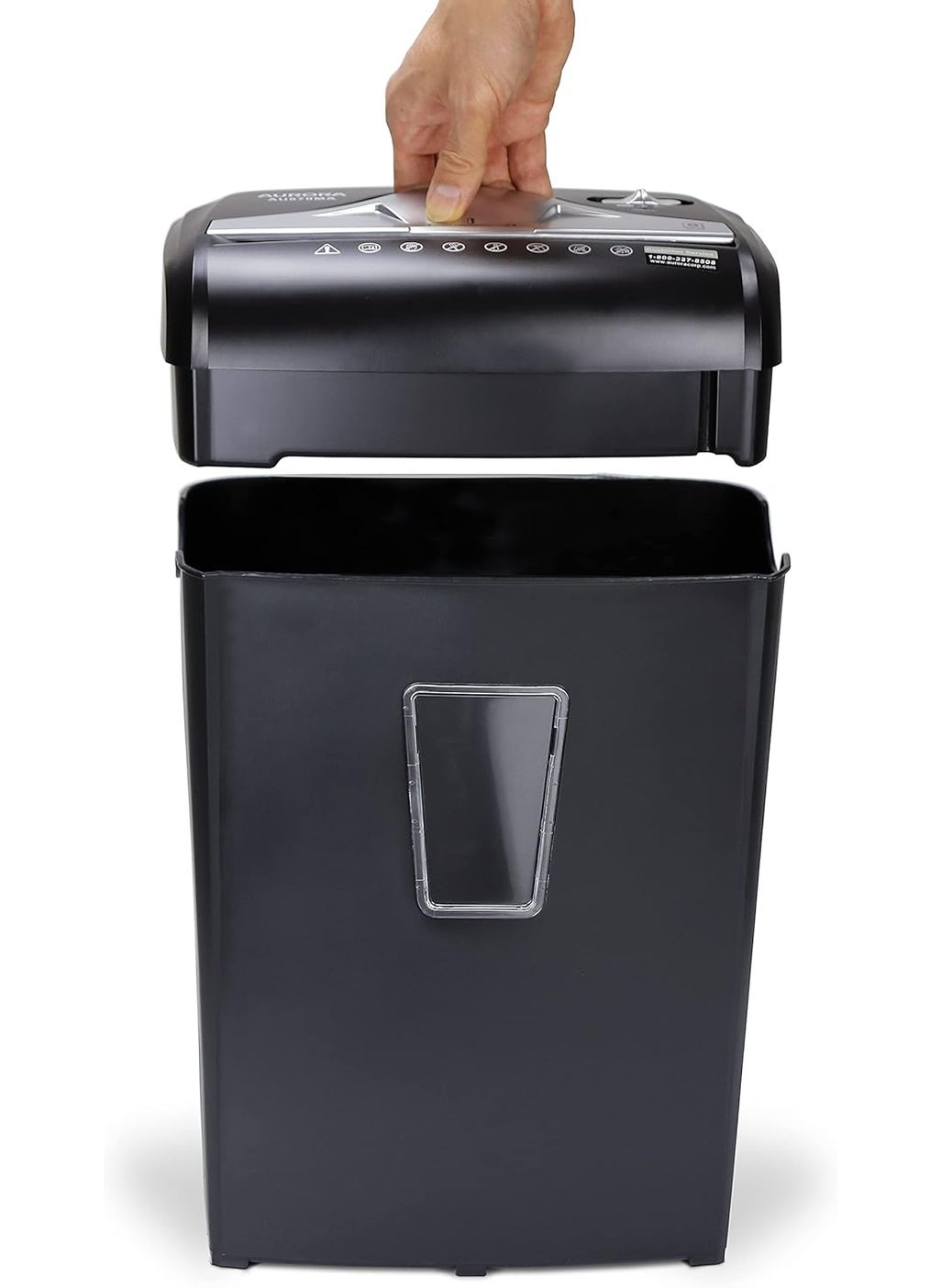 AURORA Aurora AU870MA HighSecurity 8Sheet MicroCut Paper Credit Card Shredder Black  - Image 3