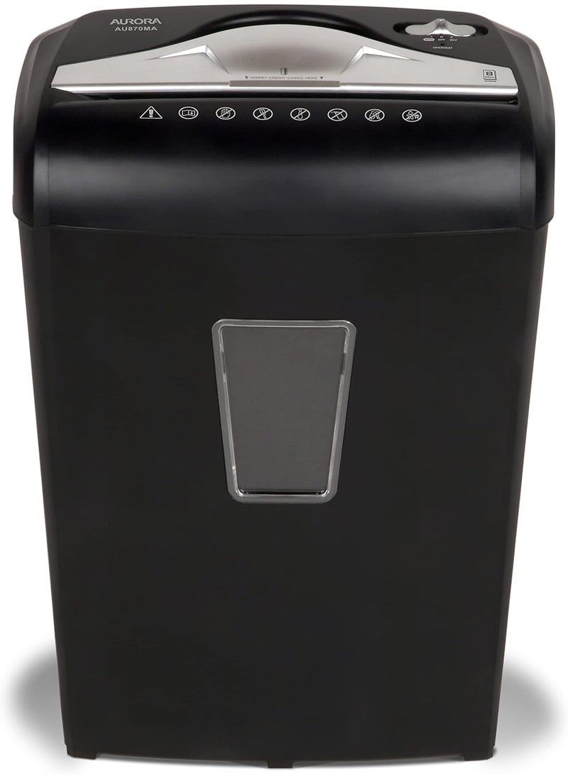 AURORA Aurora AU870MA HighSecurity 8Sheet MicroCut Paper Credit Card Shredder Black  - Image 5