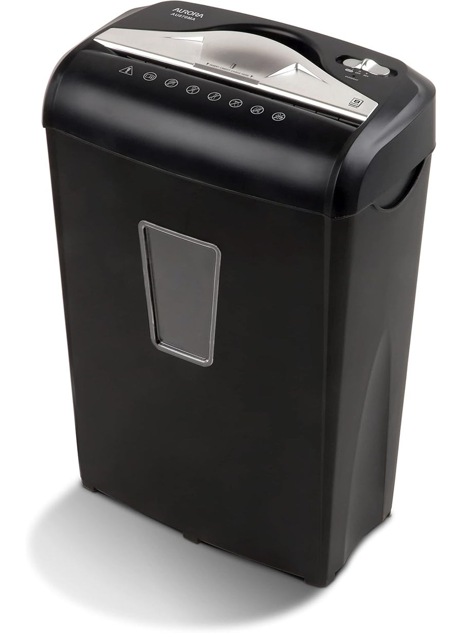 AURORA Aurora AU870MA HighSecurity 8Sheet MicroCut Paper Credit Card Shredder Black  - Image 1