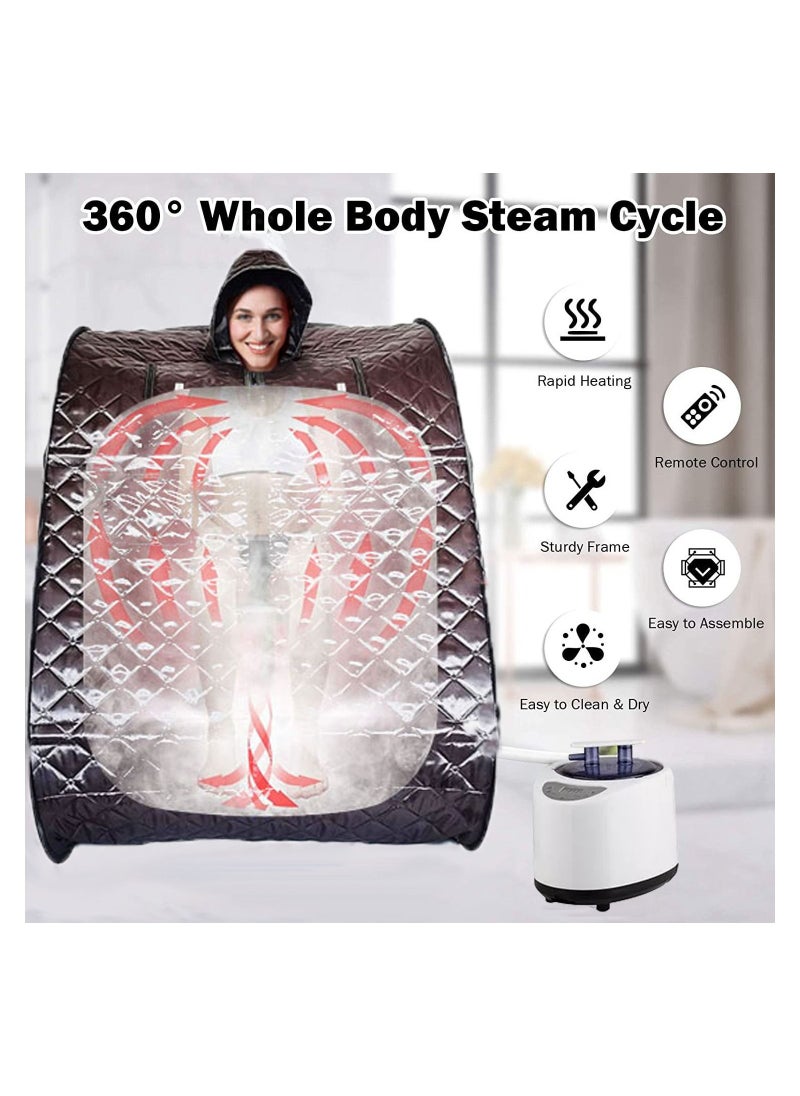 DBLEW Personal Portable Sauna Steam Tent Home Spa Full Body Box Relaxation Massage Machine With Remote  - Image 2