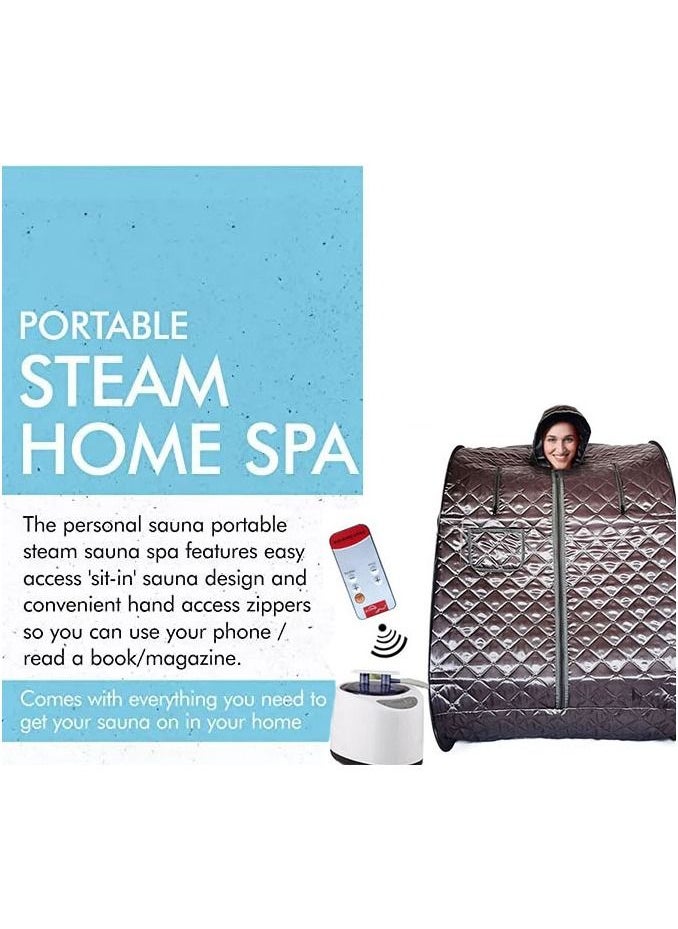 DBLEW Personal Portable Sauna Steam Tent Home Spa Full Body Box Relaxation Massage Machine With Remote  - Image 4