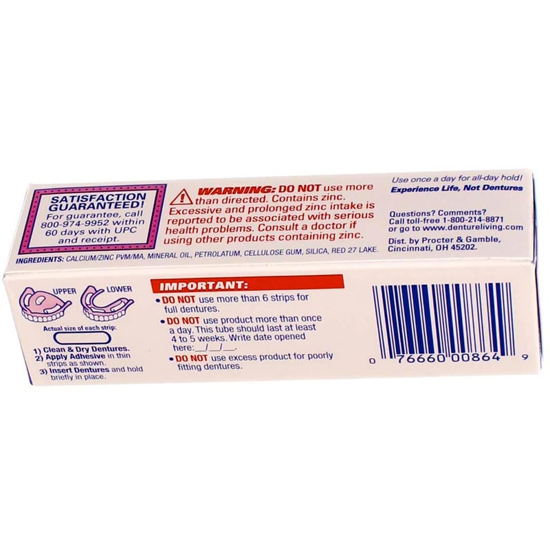 Fixodent Denture Adhesive Cream Original 1.4 Ounce (41ml) (6 Pack) - Image 5