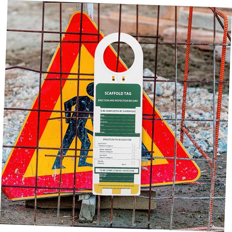 9 Pcs Industrial Ladder Inspection Kit Weatherproof Scaffold Safety Tags Holders - Image 5