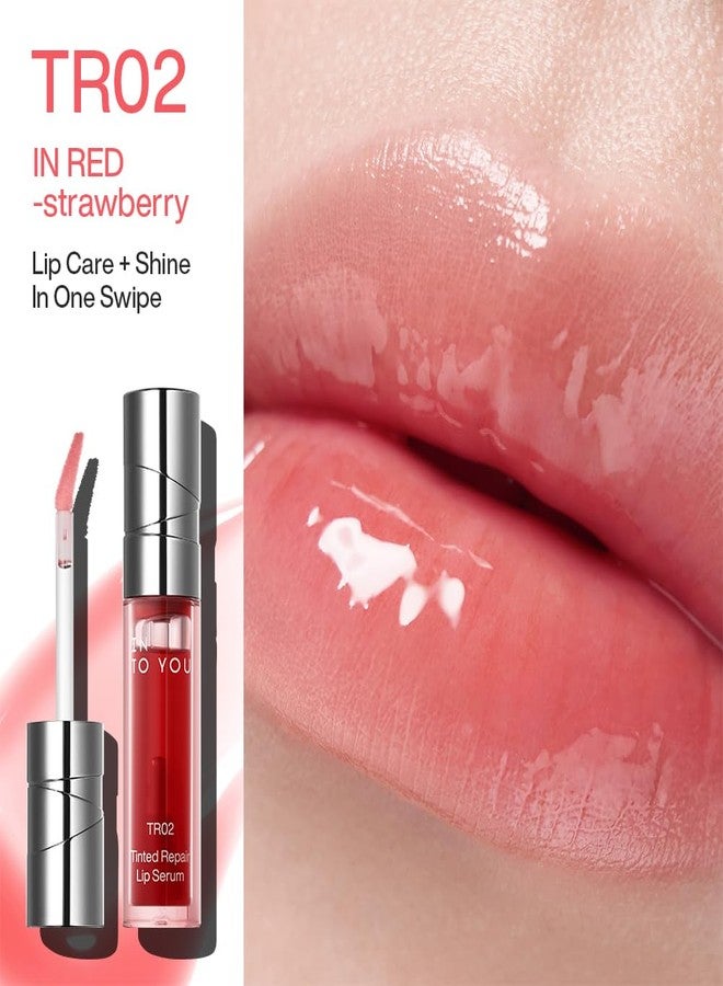 INTO YOU Tinted Repair Lip Serum, Hydrating Plumping Lip Oil with Sheer Tint, Non-Sticky Lightweight Moisturizer, Ceramide & Plant Oils, Glossy Lip Balm, TR02 - Image 2