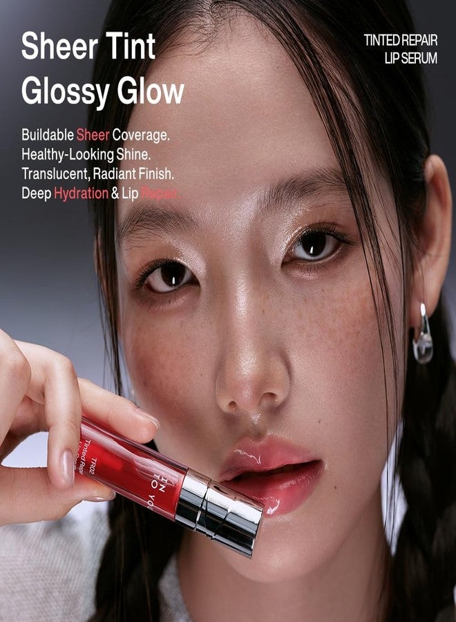 INTO YOU Tinted Repair Lip Serum, Hydrating Plumping Lip Oil with Sheer Tint, Non-Sticky Lightweight Moisturizer, Ceramide & Plant Oils, Glossy Lip Balm, TR02 - Image 4