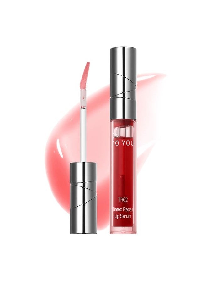 INTO YOU Tinted Repair Lip Serum, Hydrating Plumping Lip Oil with Sheer Tint, Non-Sticky Lightweight Moisturizer, Ceramide & Plant Oils, Glossy Lip Balm, TR02 - Image 1