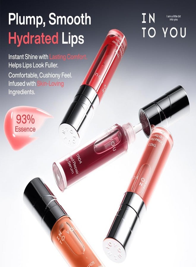INTO YOU Tinted Repair Lip Serum, Hydrating Plumping Lip Oil with Sheer Tint, Non-Sticky Lightweight Moisturizer, Ceramide & Plant Oils, Glossy Lip Balm, TR02 - Image 3