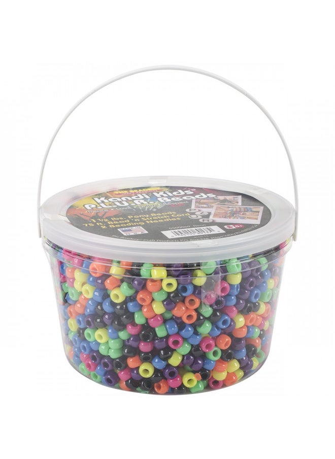 The Beadery - The Beadery Ultra Kandi Rave Bead Neon Bucket, Multicolor - Image 1
