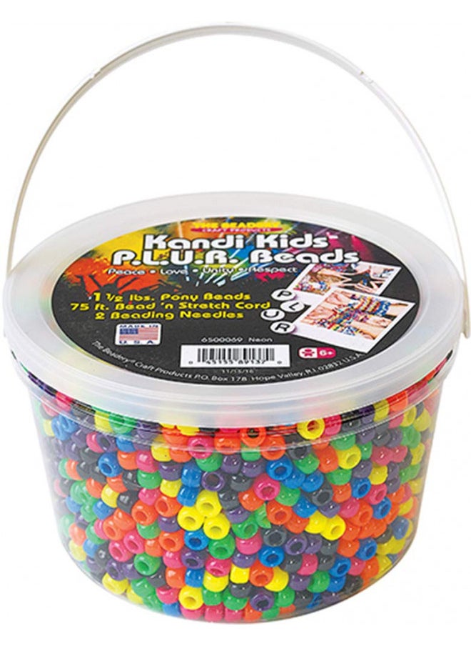 The Beadery - The Beadery Ultra Kandi Rave Bead Neon Bucket, Multicolor - Image 1