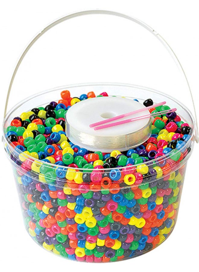 The Beadery - The Beadery Ultra Kandi Rave Bead Neon Bucket, Multicolor - Image 1