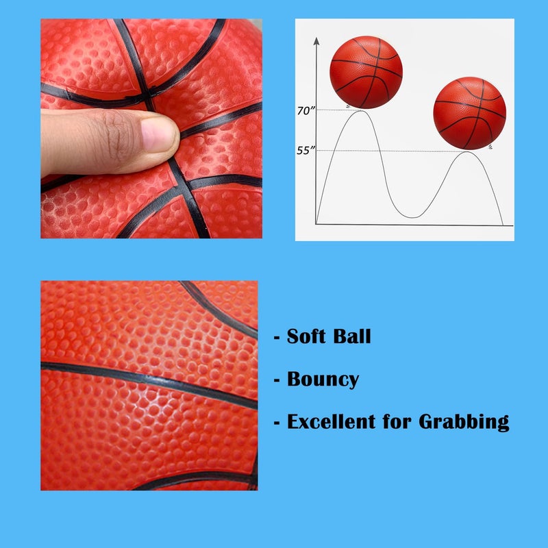 ABAJI Mini Basketballs Red 2 Pack 5" Set with Pump Needle Durable Material for Mini Hoop 3+ YearsToddlers Kids Teenagers for Pool Indoors Outdoors - Image 5