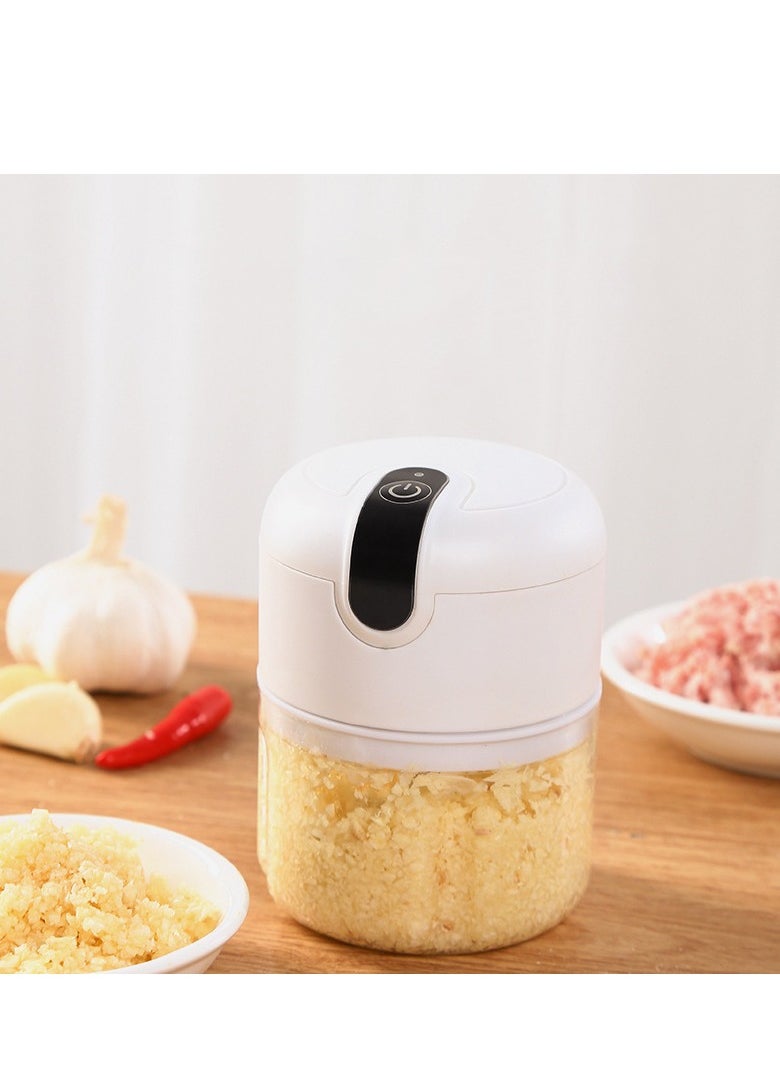 Generic - Electric Chopper Mini Food Processor for Vegetables, Fruits, Nuts, Meats, and Puree - 3 Stainless Steel Blades & Whisk for Blending, Slicing, Whisking - Image 1