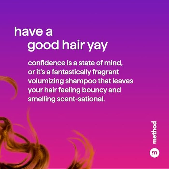 Method Volumizing Shampoo, Pure Peace with Rose, Peony, and Pink Sea Salt Scent Notes, Paraben and Sulfate Free, 14 oz (Pack of 1) - Image 4