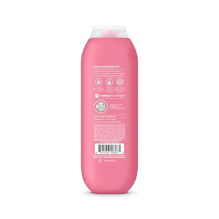 Method Volumizing Shampoo, Pure Peace with Rose, Peony, and Pink Sea Salt Scent Notes, Paraben and Sulfate Free, 14 oz (Pack of 1) - Image 2