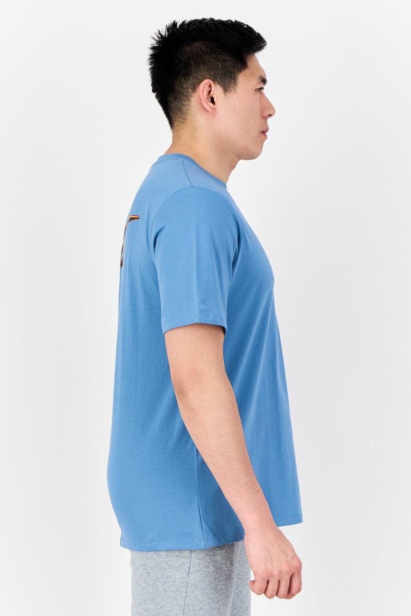 Reebok Men Sportswear Fit Short Sleeve Outdoor T-Shirt, Slate Blue - Image 2