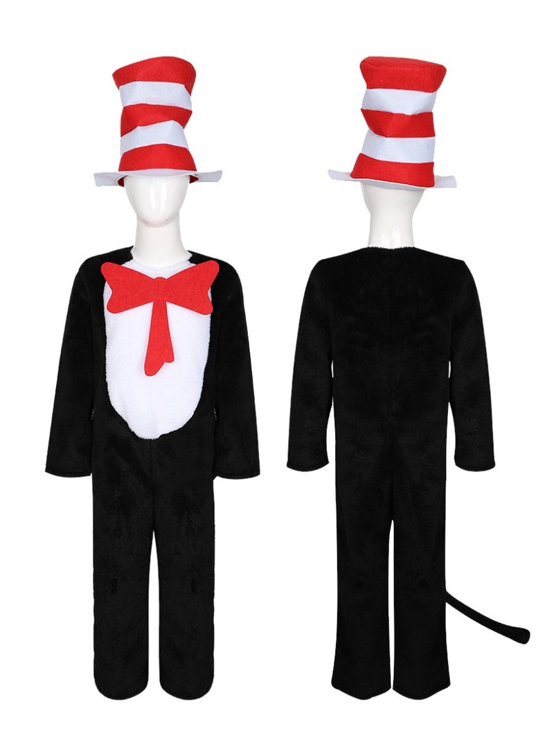 NIBEMINENT Halloween, Christmas costumes, stage performance costumes, a cat wearing a hat - Image 1