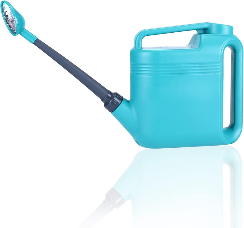 Ebristar 1.5 Gallon Watering Can for Outdoor & Indoor Plants, Large Garden Watering Pot with Lightweight and 5.5L Capacity, Plastic Watering Can with Long Spout and Metal Removable Sprinkler Head - Aquamarine - Image 1