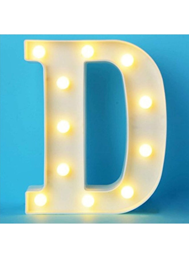 Decorative LED Illuminated Letter D Marquee Sign With Lights For Decoration