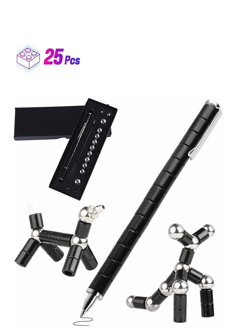 Excefore Magnetic Toy Pen, Magnetic Fidget Pen, Decompression Magnetic Metal Pen, Multifunction Writing Magnet Ballpoint Pen  - Image 1