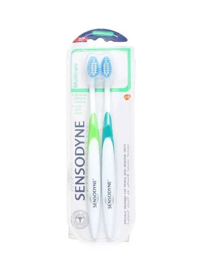 Sensodyne Multi Care Toothbrush, Medium, 2'S MED 