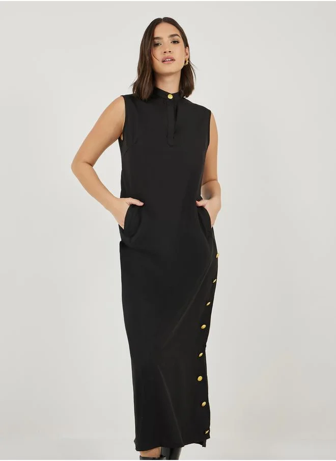 ستايلي Button Detail Dress