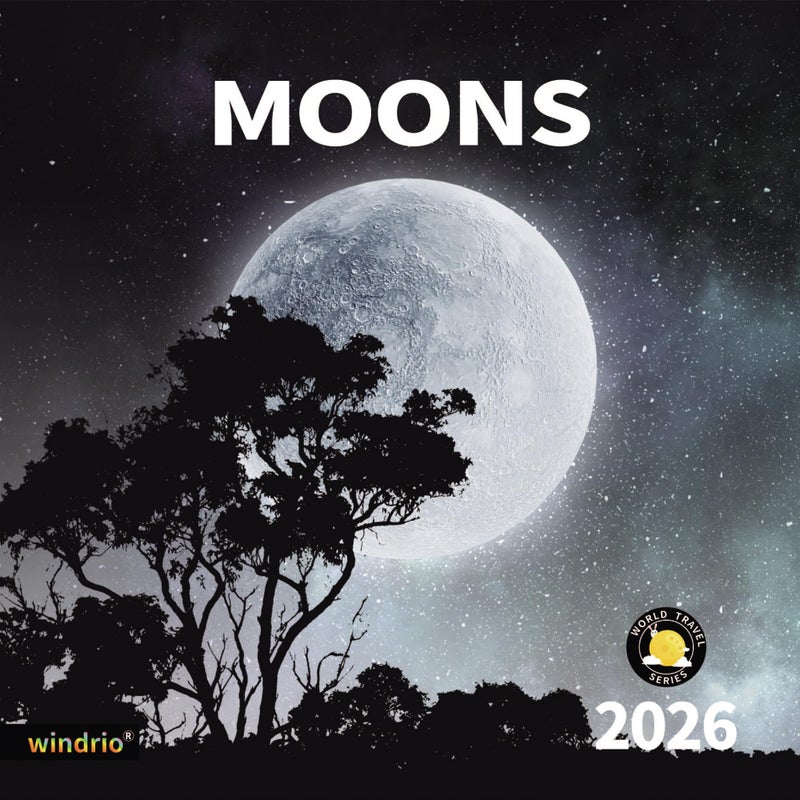 windrio 2026 Wall Calendar,Calendar 2026, November 2025 - December 2026, Wall Calendar Moon, 12" x 24" Opened,Full Page Months Thick & Sturdy Paper for Calendar Organizing & Planning - Image 1