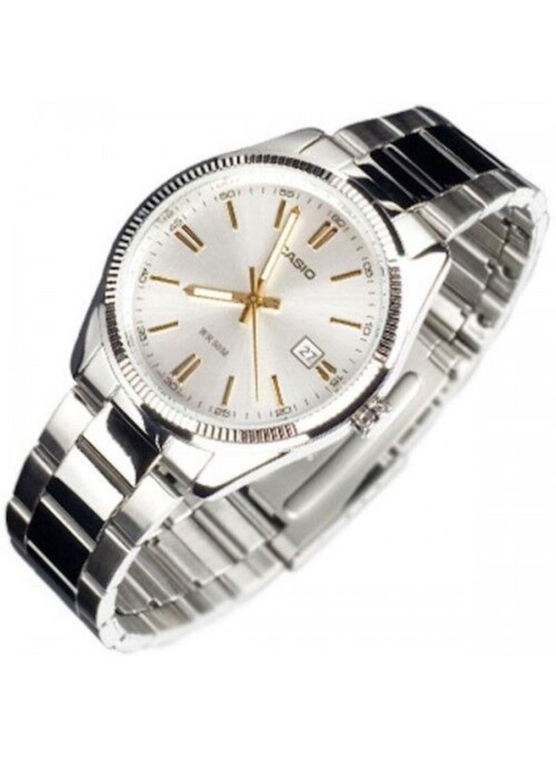 كاسيو Men's Enticer Water Resistant Analog Watch MTP-1302D-7A2VDF - 44 mm - Silver - Image 3