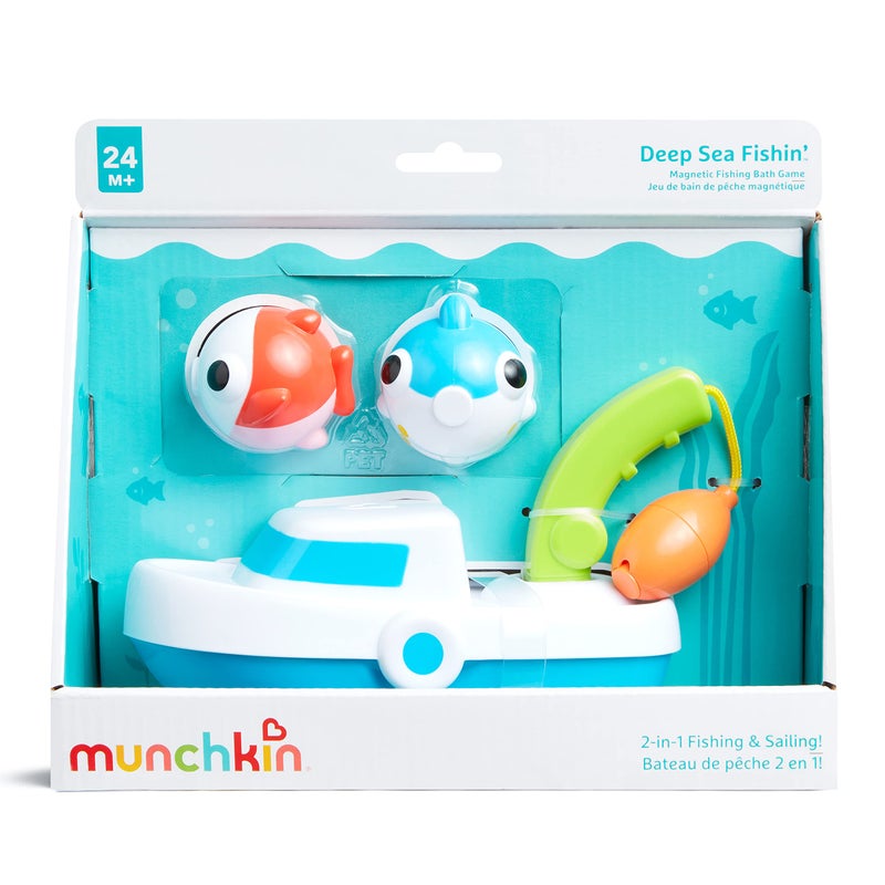 MunchkinÂ® Deep Sea Fishin'â„¢ Toddler Bath Toy and Game with Magnetic Fish, Boat, and Rod - Image 5
