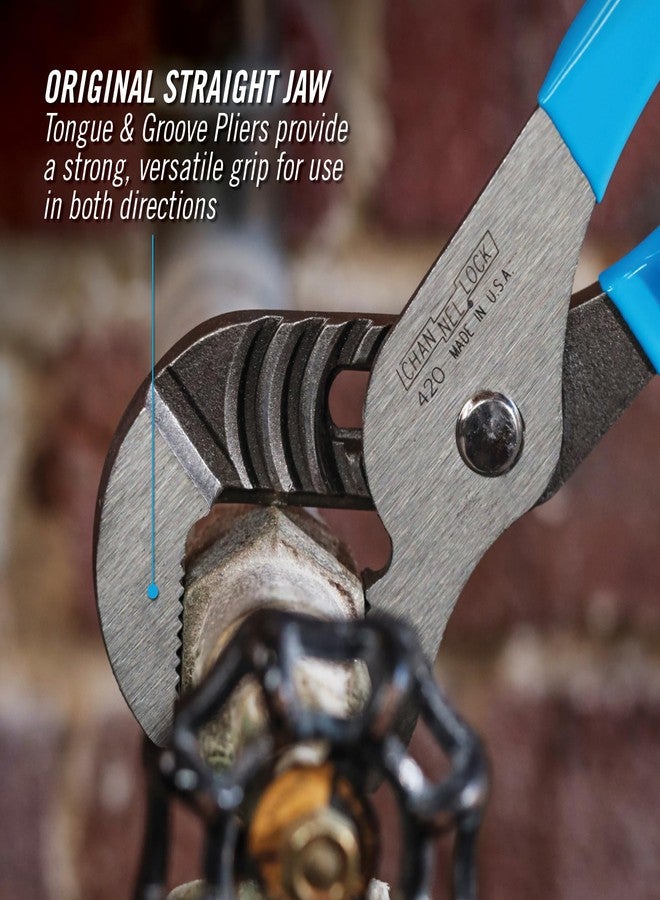 Channellock 420 1-1/2-Inch Jaw Capacity 9-1/2-Inch Tongue and Groove Plier - Image 3