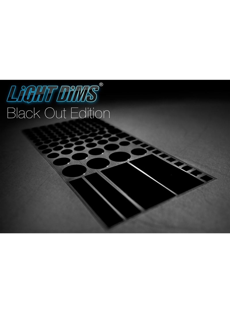 LIGHT DIMS LightDims Black Out Edition Light Blocking LED Covers (2 Sheets) Shapes & Uncut Sheet for Electronics & Appliances. Blocks 100% of Light, in Retail Packaging. - Image 3