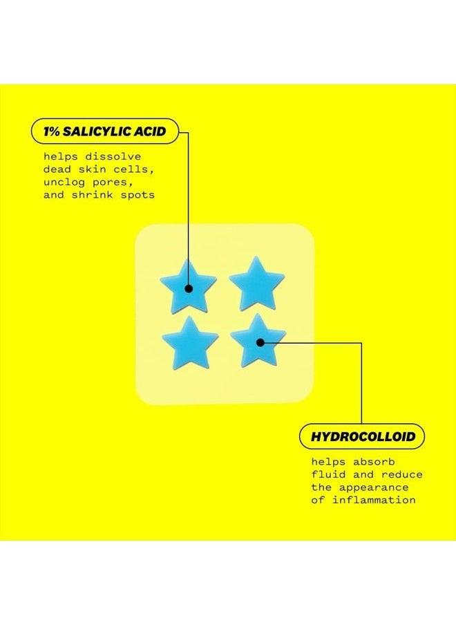 Starface World - Starface Hydro-Star + Salicylic Acid BIG PACK, Hydrocolloid Pimple Patches With 1% Salicylic Acid, Helps Soothe Deep Spots, Cute Star Shape (96 Count) - Image 1