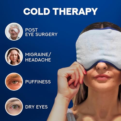 Valkyrie Velvet Cooling Gel Relaxing Eye Mask For Dark Circles, Dry Eyes, Redness, Pain Relief - Sleeping Cool Pad Suitable For All Family Members Sleep Mask (Blue Gel) - Image 3