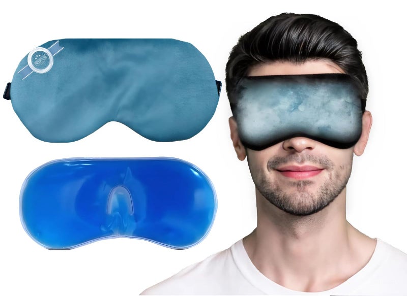 Valkyrie Velvet Cooling Gel Relaxing Eye Mask For Dark Circles, Dry Eyes, Redness, Pain Relief - Sleeping Cool Pad Suitable For All Family Members Sleep Mask (Blue Gel) - Image 1