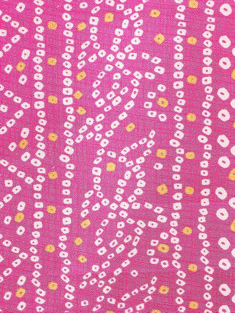 globus Globus Women Pink Bandhani Print Silk Tasselled Border Dupatta