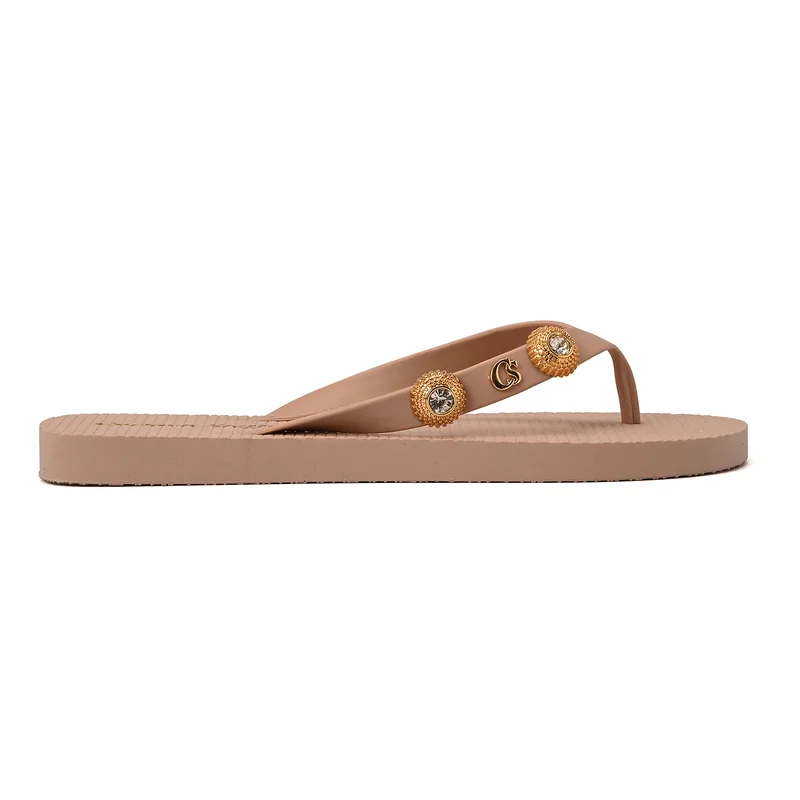 Carmen Steffens Rosé Decorative Flip-Flops