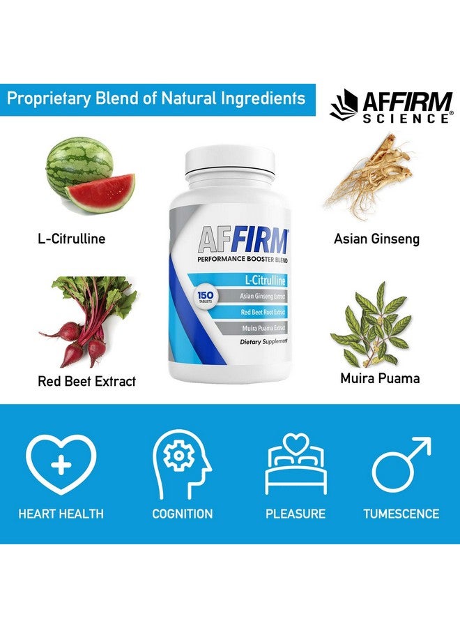 Affirm مكمل غذائي فيرم ساينس لسيترولين 750 ملغ 60 قرص لتحسين الدورة الدموية والأداء الذكوري من إنشاء الدكتور جودسون برانديز - Image 3