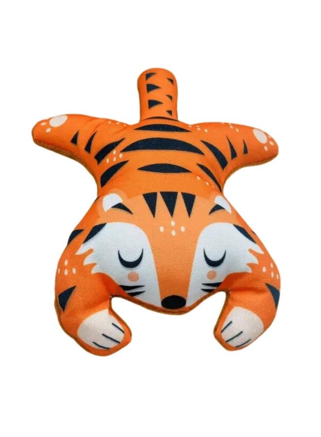 إيميلي بيتس 1 قطعة تصميم حيوانات للحيوانات الأليفة تطحن الأسنان لعبة قطيفة تصدر صريرًا لعبة مضغ متينة للكلاب لعبة تفاعلية للكلاب (برتقالي) - Image 1