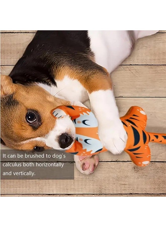 إيميلي بيتس 1 قطعة تصميم حيوانات للحيوانات الأليفة تطحن الأسنان لعبة قطيفة تصدر صريرًا لعبة مضغ متينة للكلاب لعبة تفاعلية للكلاب (برتقالي) - Image 5