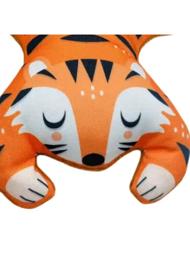 إيميلي بيتس 1 قطعة تصميم حيوانات للحيوانات الأليفة تطحن الأسنان لعبة قطيفة تصدر صريرًا لعبة مضغ متينة للكلاب لعبة تفاعلية للكلاب (برتقالي) - Image 2