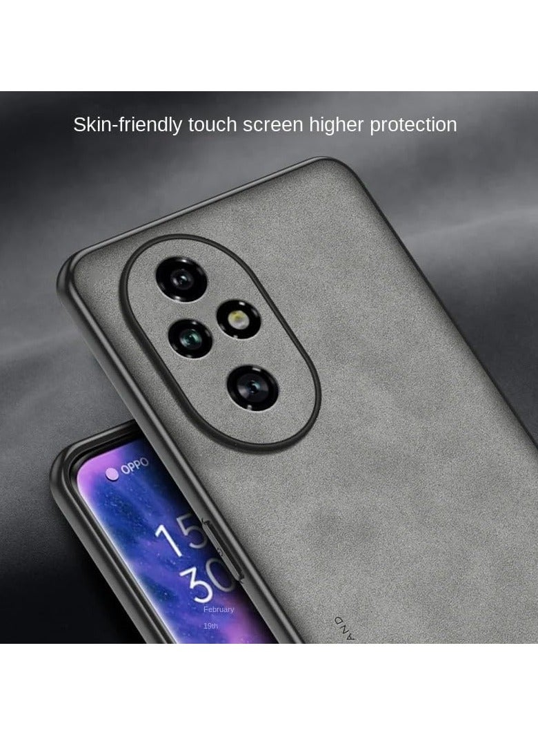 عام Case Compatible with Honor 200 Pro 5G, Plain Leather Case Matte Silicone Bumper Anti-Fingerprint Shockproof Protective Back Cover for Honor 200 Pro - Image 4
